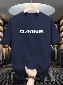Summer Bestsellers DAKINE Men's Crew Neck T-Shirt - Bold White Pattern Print, Navy Blue Breathable Fabric, Regular Fit Casual Short Sleeve T-Shirt Suitable For Summer Outdoor And Casual Wear, Comfortable Crew Neck Supple - White - View 7