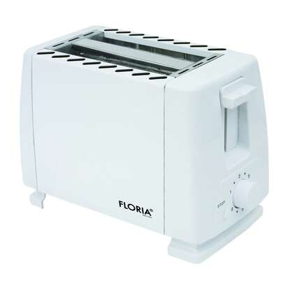 Tostapane Floria ZLN1833 Bianco, 700W, 7 Livelli di Controllo della Temperatura, Pulsante di Stop