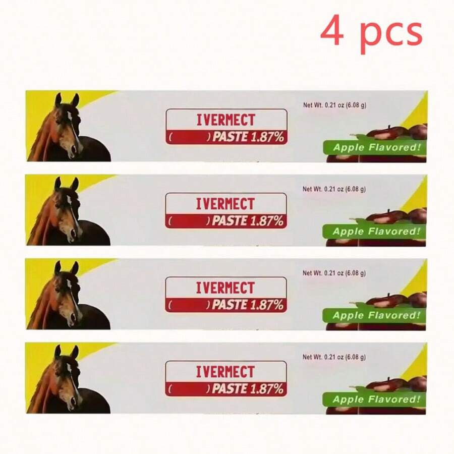 4 Packaging  - Apple Flavor 1.87%, 6.08 Grams Dosage - For Large Horses And Equ Care - 4 Packs - View 1