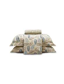 Appel Single Bed Sheet Set, 3 Pieces, 100% Cotton Percale, 200 Thread Count, Cotton Dreams - Beige - View 4