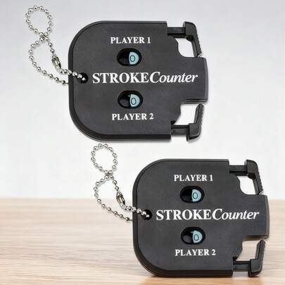1pc Golf Score Counter Set, Dual Player Scoring Marker, Handheld Mini Digital Golf Tally Counter, Portable Outdoor Sports Clicker Keychain, Suitable For Golf Match Scorekeepers, Golf Accessories
