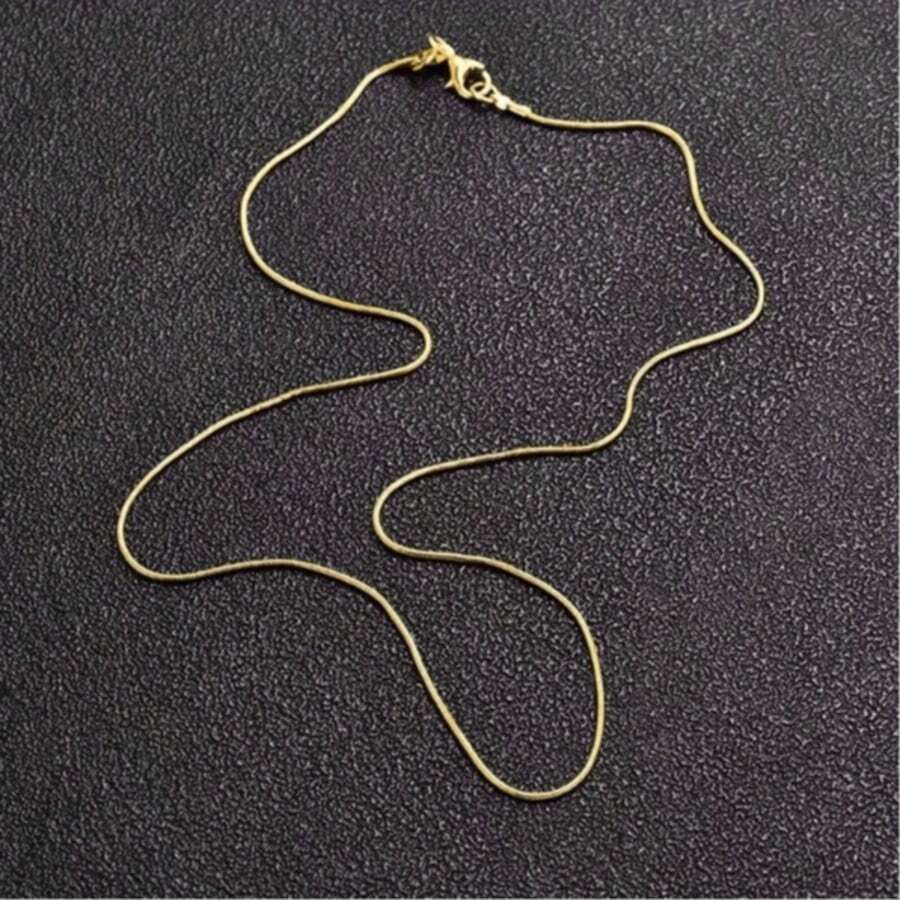Elegant Gold Round Snake Chain Necklace Set, Minimalist Fashion Versatile Women Necklace, Suitable For Daily Wear And Gift - Snake Chain Necklace Set - View 1