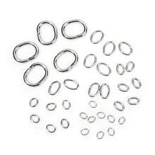 100pcs/Pack Stainless Steel Double Loop Keyring, Double Iron Circle Connector Ring For DIY Jewelry Pendants, Toys