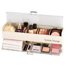 Large Capacity Jewelry Organizers, Wall-Mounted Hair Accessory Organizer With 12 Compartments, Plastic Storage Box For Clips, Ties, And Jewelry, Transparent Design For Easy Visibility, Bathroom Or Bedroom Organizer, Underwear & Sock Holder, Jewelry Organizers - 杏色 - 查看 12