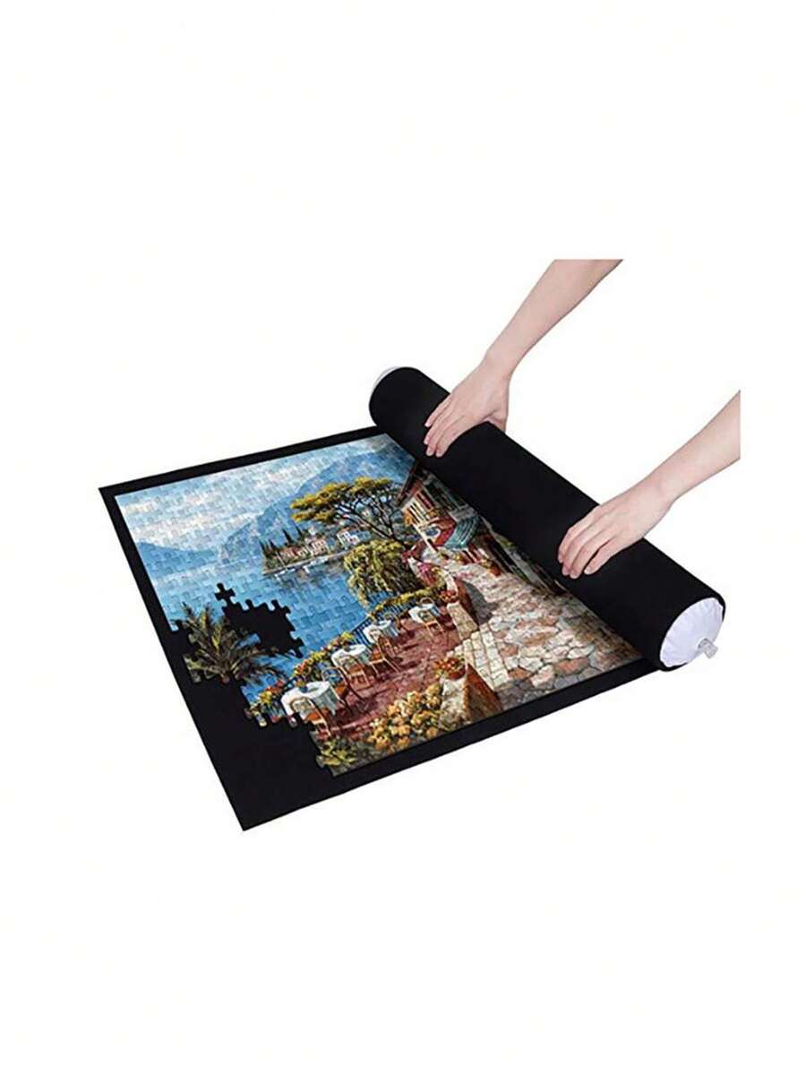 1pc Professional Puzzle Rolling Mat Blanket, Suitable For 1500 Pieces Puzzles, Puzzle Accessories, Portable Travel Storage Bag, Classified Puzzle Mat, Puzzle Storage Blanket, Puzzle Accessories, New Portable Mat (Mat Only)