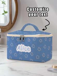 Customized Makeup Organizer Bag, Multifunctional Handbag - Portable Zipper Toiletry Bag, Suitable For Girls And Women's Cosmetics And Travel Essentials Zipper Makeup Bag, Back To School, School Supplies, Shopping Back To School Discount - Multicolor - View 2