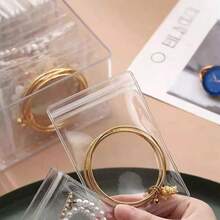 1 Pack Of 10pcs/30pcs/100pcs PVC Transparent Resealable Jewelry Bags, Jewelry Storage Bags, Jewelry Display Bags, To Prevent Oxidation And Tarnish, For Storing Earrings, Necklaces, Jewelry, Small Gifts, Party Favor Bags - 無色 - 查看 12