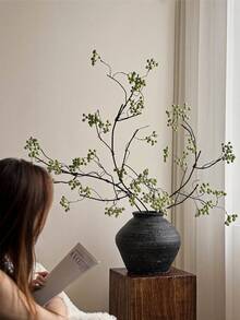 1pc Artificial Greenery Branch Stems 42inch Faux Berry Twig Plants Big Fake Greenery Spray Long Stem Berry Branches Artificial Plant For Vase Filler Office Wedding Floral Table Centerpiece Spring Home Decoration - Multicolor - View 4