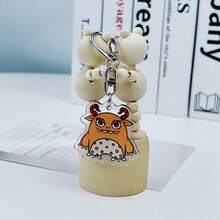 1 قطعة سلسلة مفاتيح وحش صغير، قلادة كرتونية من الأكريليك ذات عيون كبيرة وفراء، مناسبة كهدية عيد ميلاد أو عيد الحب أو عيد الفصح، إكسسوار، لعبة - متعدد الألوان - مشاهدة 7