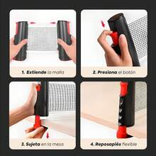 Portable Elastic And Adjustable Tabletop Ping Pong Kit With Rackets And Balls