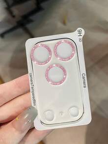 1pc Glitter Camera Lens Protector Film, Lens Sticker With Glitter Lens Film, Compatible With IPhone 17, 17 Pro, 17 Air, 17 Pro Max, 16, 15, 14, 13, 12, 11 Pro Max Plus Mini - Pink - View 22