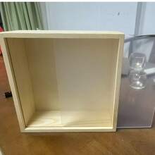 1个7.87英寸镂空木质3D相框，DIY立体展示架，亚克力抛光表面，适用于干花、DIY艺术照片、特殊场合、家居及办公装饰、照片及花卉摆设