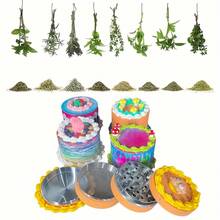 [CNEZOMP Vibrant Metal Grinder] CNEZOMP Vibrant Durable Large Metal Grinder - Colorful Decorative Manual Grinder With Multiple Design Options For Cakes, Fruits, Candies - Non-Electric Kitchen Tool, Manual Grinder For Home Baking, Cake Decorating Supplies - Grinder - View 3