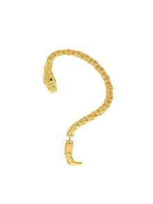 1pc Fashionable Exaggerated Snake-Shaped Minimalist Ear Cuff, Suitable For Daily Wear - Golden 1 - View 3