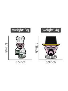 1Set American Criminal TV Drama Character Enamel Pins Custom Thriller TV Let's Cook Baking Bad Brooches Lapel Hat Badge Jewelry Gifts - Multicolor - View 9