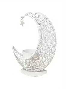 Elegant Crescent Candlestick - Metal Ramadan Lantern, Eid Al-Fitr Decorative Tabletop Ironwork, No Electricity Required, Perfect For Festival Decoration And Gift, Home Decoration, Decorative Item Storage - Multicolor - View 6