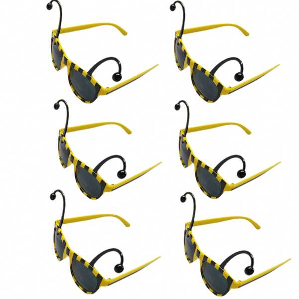 6pcs Novelty Animal Party Glasses, Bee Glasses, Beetle Glasses, Hawaiian Funny Decorative Cups, Creative Glasses, Suitable For Parties, Birthdays And Dances - Unisex Holiday Atmosphere Decorative Cups, Fashionable Glasses, Durable Plastic, Comfortable Wear, Applicable For Birthday Parties, Birthday Accessories, Party Decorations, Music Festivals, Garden Parties, Animal Themed Parties, New Year Parties, Role Play, Photography Props, Wedding Accessories, Gender Reveal, Personalized Gifts