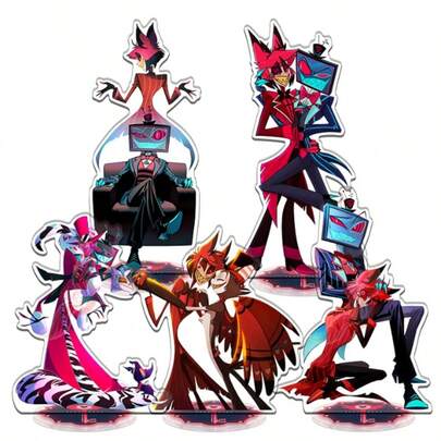 1件 2026新款地狱宾馆亚克力立牌 查理、塞勒斯、维姬、阿拉斯托、帅气猫咪 礼品装饰 - 生日礼物、圣诞礼物、完美礼物、收藏展示品、爱好收藏家