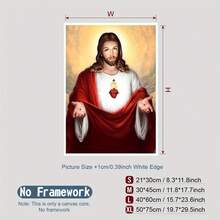 Impresión de arte en lienzo del Padrino Único de Jesús - Decoración de pared moderna sin marco, adecuada para sala de estar, dormitorio, oficina en casa, con idea de regalo reflexiva - transparente - Ver 5