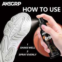AKSGRP Universal Grip + Nano Spray | 100ml Adhesive Enhancer Suitable For Goalkeeper Latex Gloves, Basketball & Football Shoes, Climbing Hands, Pole Dancing Pole, Tennis Racket Grip, Pickleball Paddle, Instant Tackiness, Water & Sweat Resistant