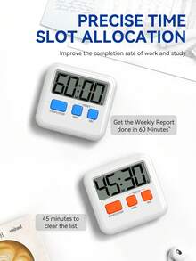1 pieza Temporizador de cocina, recordatorio para estudiantes y cocinar, gestión del tiempo para niños, temporizador para hornear - Naranja - Ver 4