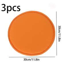 3 Pcs / Home-Use Thick Circular Sponge Cushions For Chair Straps, Simple Fabric Dining Chair Cushions, Round Bench Cushions, Seat Cushions, Butt Pads - Multicolor - View 9