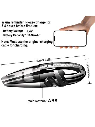 RAF Wireless Home Stofzuiger Ho hold Cleaning, Car Cleaning Cat Hair Pet Multi Functional Portable Mini Held Variety Of Scenarios, Including Accessories view 4