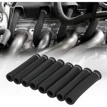 8-Pack Automotive Retrofit Spark Plug Wiring Harness Protective Covers, Fiberglass High-Temperature Heat Insulation Covers, Car Cord Heat Shield Thermal Cover, Turbine High-Temperature Wire Protective Covers - one-size - View 9