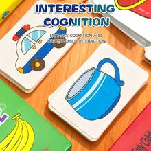 1 Set Bilingual Matching Puzzle Cards, Suitable For 3-6 Years Old Children - Chinese-English Educational Toy, Preschool Intelligence Development Game, Unisex - Multicolor - View 5