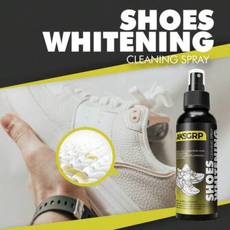 AKSGRP White Transparent Spray | 120ml Instant Whitening And Decoloring Foam Suitable For All Shoes - Leather, Canvas, Mesh, Soles And Edges, One Spray Removes Dirt, Stains And Oxidation, No Wiping, Matte Finish