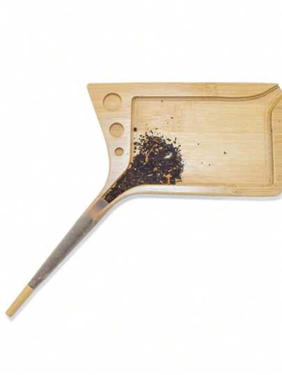 1pc Compact Bamboo Cigarette Rolling Tray, Portable Design, Suitable For Home, Travel And Daily Use