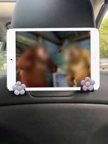 2pcs Flower Decor Car Seat Back Hook - Multicolor - View 3