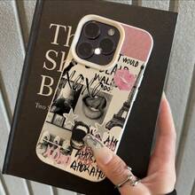 1 szt. różowo-czarne etui ochronne na telefon z nadrukiem wieży Eiffla z teksturą liczi z TPU, kompatybilne z Apple 17 16 15 14 13 12 11 Plus Pro Max Series, spersonalizowane etui ochronne w stylu INS, minimalistyczne, odporne na upadki etui na telefon, wysoka estetyka wykonania, prezent urodzinowy/świąteczny - Wielokolorowe - Zobacz 4