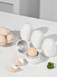 1pc Mini Microwave Egg Steamer With 1/4 Egg Capacity,Egg Shaped Microwave Egg Cooker, Fast Egg Cooker, Portable Kitchen Creative Boiled Egg Cup, Microwave Egg Cooker, Convenient Egg-Shaped Steamer, Food Mini Egg Poaching Container,Aluminum Material, Cooker For Hard Boiled Eggs, Poached Eggs, Special Home-Use Egg Cooker For Soft - Boiled Egg,Home Use,Brunch-Ready
