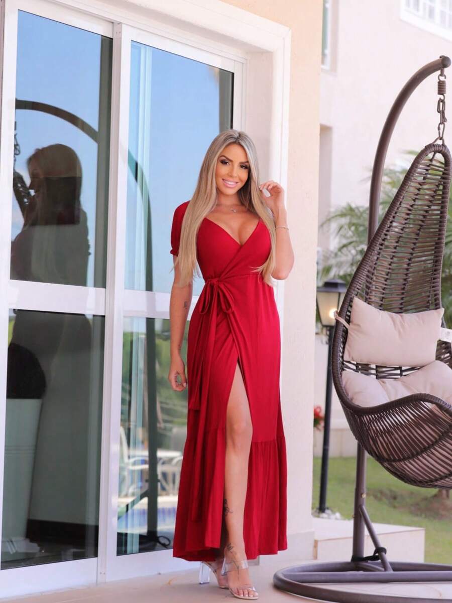 Women Dresses - 紅色 - 查看 1
