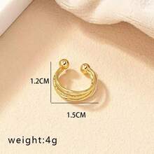 1pc Fashionable Versatile Minimalist Metal Wire Lip Ring - Multicolor - View 3