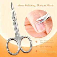 1pc Stainless Steel Silver Cuticle Nipper - Can Trim Dead Skin/Callus On Hands & Feet, Cut Nails, Professional Callus Remover, Durable, Anti-Rust, Ideal For Home/Salon Use - Silver - View 12