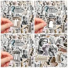 50pcs Artistic Statue Series Stickers, Suitable For Scrapbooking, Diaries, Laptops, Water Bottles, Cars, Etc. Faith-Based Designs With Positive Messages, Great Gift - Multicolor - View 1