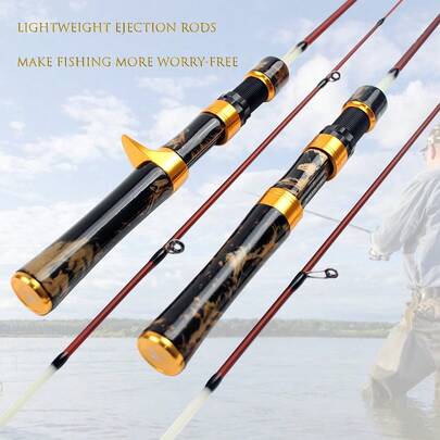 1pc 1.4m Lightweight, High-Density Carbon Fiber Telescopic Fishing Rod, Precise Casting, Suitable For Crucian Carp Fishing In Ponds, Lakes And Other Freshwater Environments, Professional Fishing Gear With Detachable Design For Easy Storage And Portability, Great Gift For Fishing Enthusiasts, Elders, And Companions