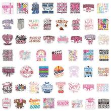54张2026毕业季贴纸套装，2026毕业礼物，2026剪贴簿美学贴纸包，时尚INS风格贴纸，防水乙烯基贴纸，散装，适用于水瓶、滑板、行李箱、笔记本电脑、保险杠、派对用品 - 彩色 - 查看 4