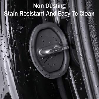 8pcs Car Door Lock Silicone Cover, Silent Vehicle Pad Stable Exterior Accessories For Automobile Quietness Noise Reduction Protective Silicone Guard-4pcs/2pcs-Car Accessories