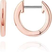 ¡RecomendadoPAVOI Aretes de Aro Trenzados chapados en Oro de 14 quilates |   Arracadas Ligeras de 25mm para Mujer¡Top de Temporada - Oro amarillo - Ver 8