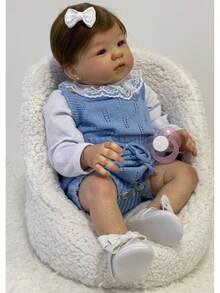 Reborn Baby Girl Hyper Realistic Taking A Bath - trắng - Xem 5