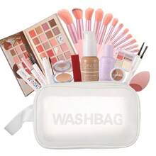 MX  26Pc Full Face Makeup Set Gift Surprise For Women Cosmetic Essential Starter Bundle Include 24 Colors Eyeshadow Palette Lipstick 13-NI-1 Glamour-Brush Set. Pack Flawless Yellow C2 ONE SIZE - YellowC2 - View 1