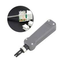 Herramienta Punch Down de Impacto función Anti-skit Diseño de torsión Cable de Red Herramientas de Cortador de Cable 110/88 para Colocar el Cable en el Terminal Gris - como en la foto - Ver 4