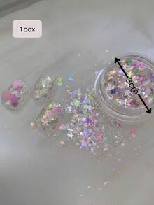 1 boîte Décorations pour ongles de la série Jeunesse Dreamy Girl Star Meng Meng avec paillettes et sequins, composants pour ongles, accessoires, fournitures pour ongles, ongles Y2K - Multicolore - Voir 4