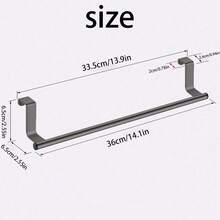 Cabinet Door Minimalist Towel Holder, Single Over Cabinet Towel Bar Gadget, Kitchen Over Cupboard Door Towel Holder, Stainless Steel Dish Towel Holder For Cabinet Door, Matte Black,Matte Black Stainless Steel Cabinet Door Towel Rack | Minimalist Over-Cabinet Space Saving Design | Heavy-Duty Kitchen Towel Holder For Dish/Hand Towels | No-Drill Cabinet Door Mounting System