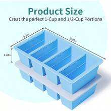 Silicone Freezer Tray For Sauce Cube: GGOW Silicone Freezing Tray For Broth Soup Storage - Freeze 250mL 125mL Souped Portion - 藍色 - 查看 6