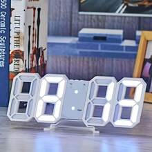 3D LED Digital Wall Clock With Date & Temperature Display - Quiet Power Supply Alarm Clock, 24-Hour Display, 3D LED Night Light, Modern Minimalist Design, Suitable For Kitchen, Bedroom - Powered Digital Clock With Date & Temperature Display, Silent Operation