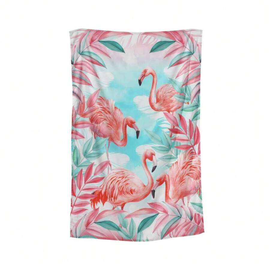 Canga De Praia Döhler Viscose Blue Waves - Rosa - Visão 1